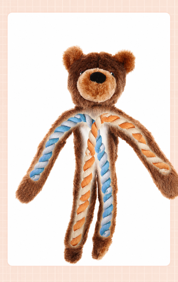 Bear rope plush Dog Toy